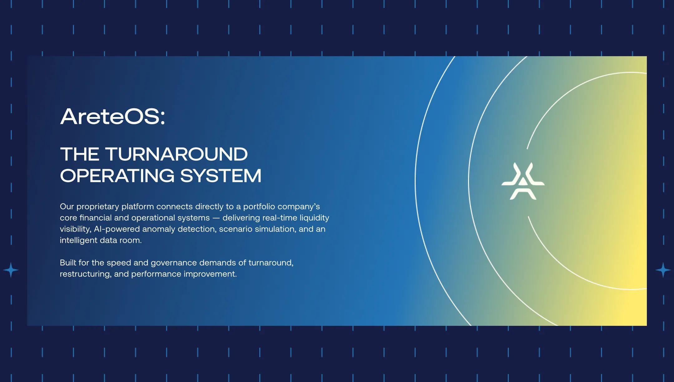 AreteOS: the turnaround operating system, on the bluebird-to-beam gradient