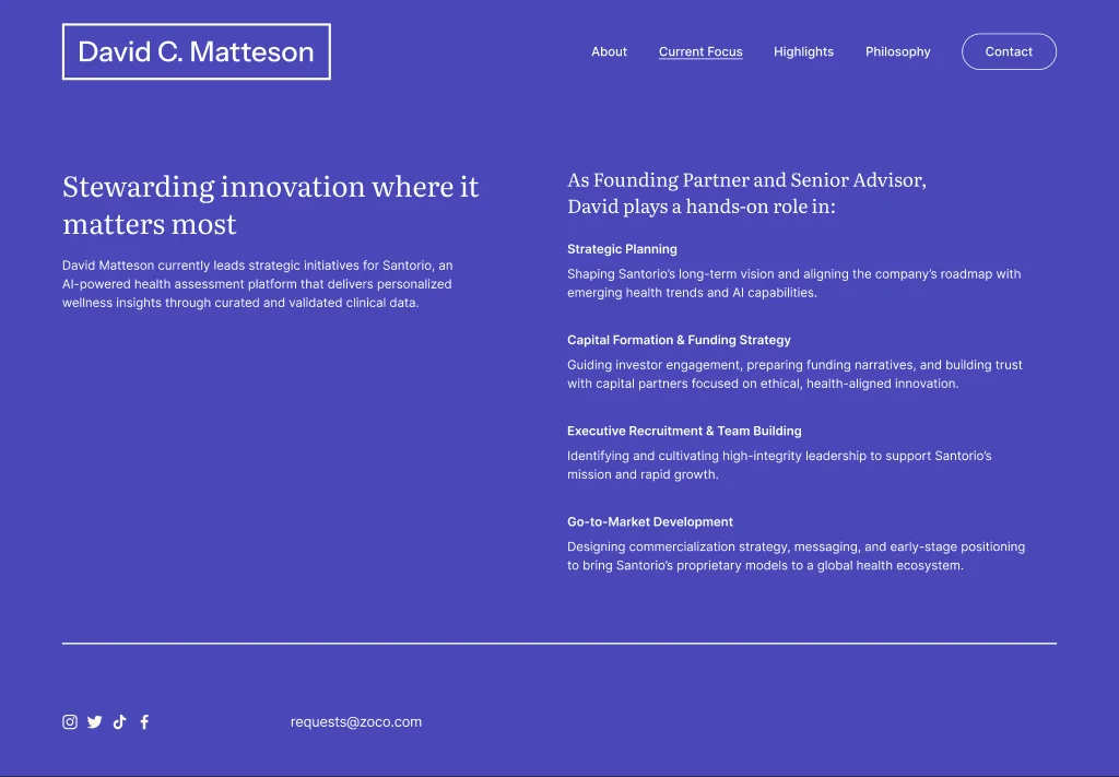 Current Focus page: Stewarding innovation where it matters most